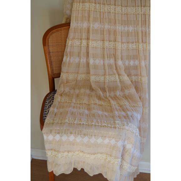 Vintage High Neck Lace Long Sleeve Lace Dress Size Medium - Picture 7 of 7